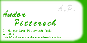 andor pittersch business card